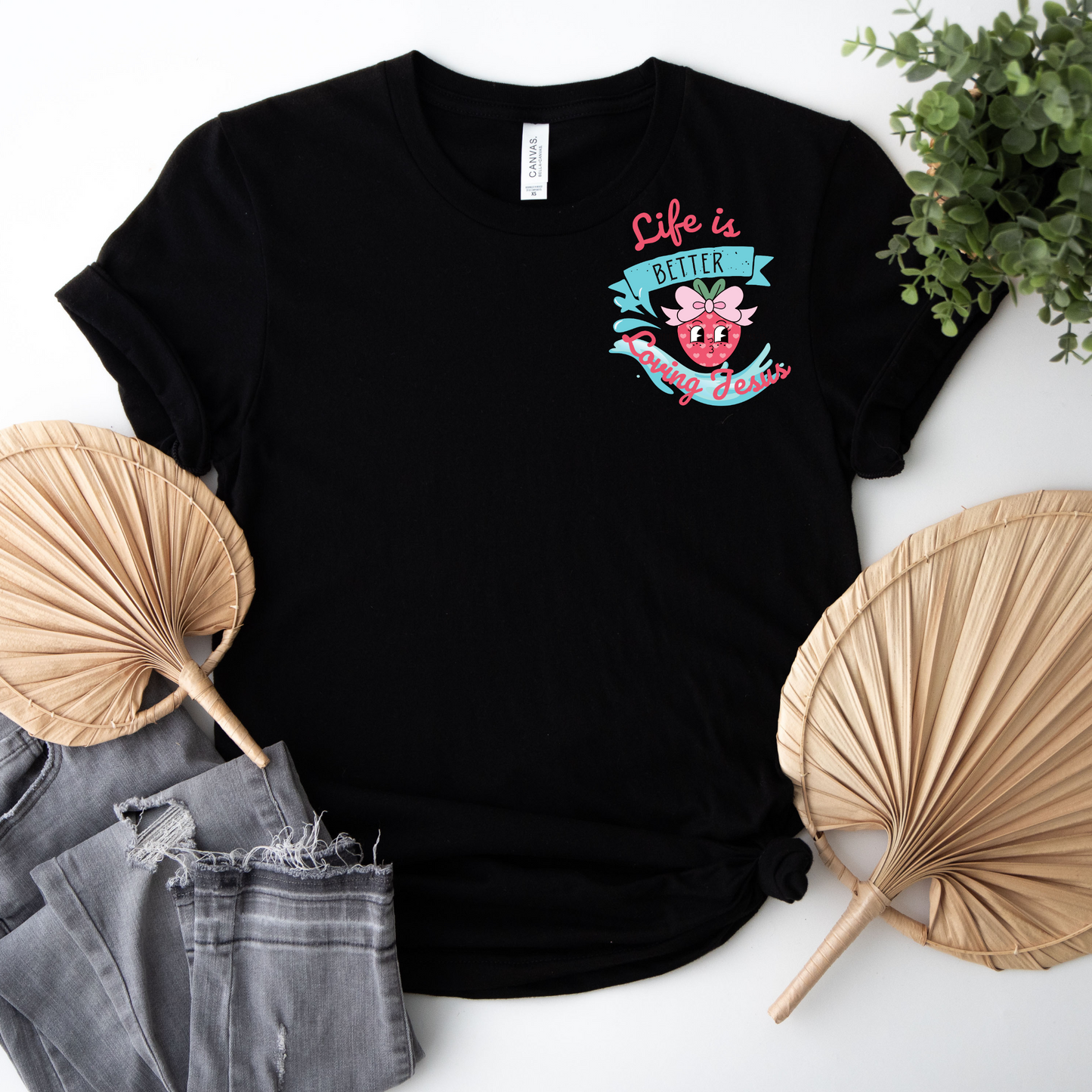 Life Is Better Loving Jesus - Women's T-Shirt