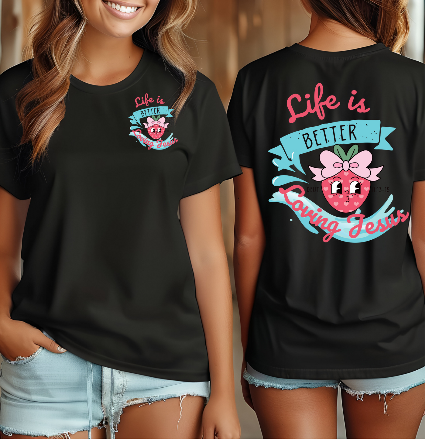 Life Is Better Loving Jesus - Women's T-Shirt